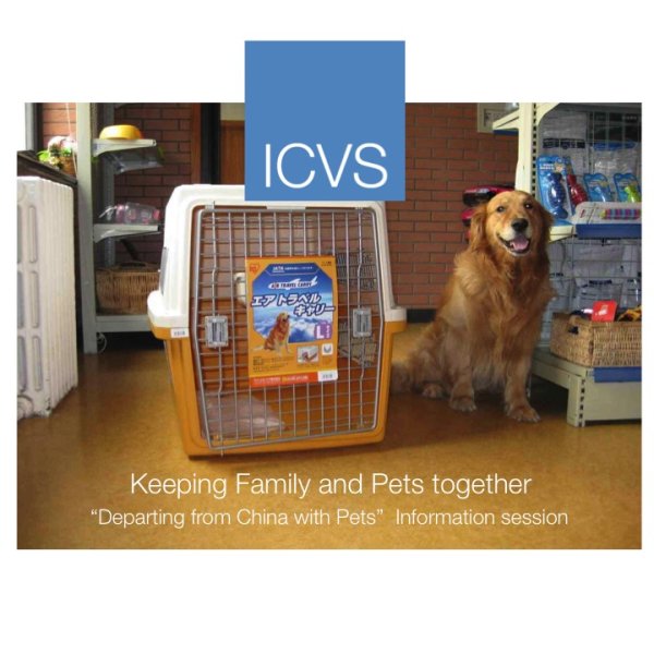 If you are preparing to take pets overseas, join ICVS for our free, online "Departing from China with Pets" information session!