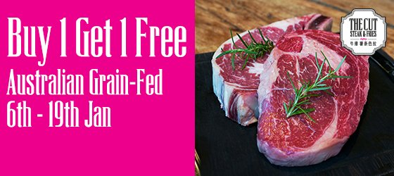 BIG GIFT-Australian Grain Fed BUY 1 GET 1 FREE at THE CUT!