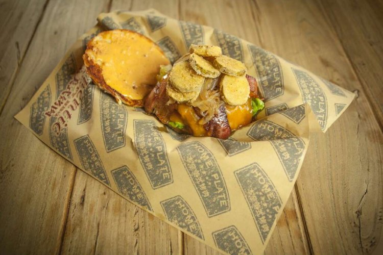 Grilled: Home Plate BBQ Presents the All-American Itis Burger with Deep-Fried Pickles