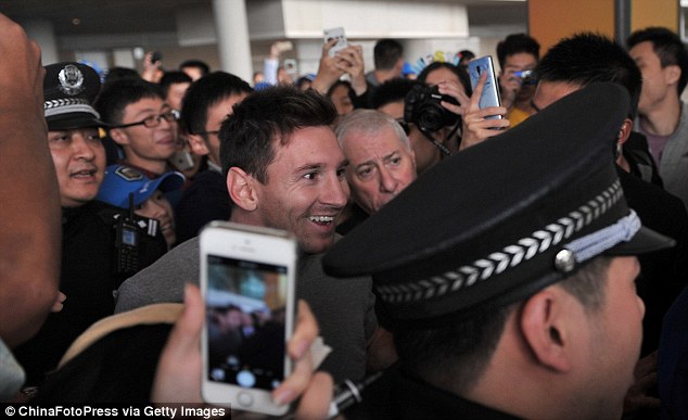 Teams for Argentina Versus Brazil Soccer Match Arrive in Beijing