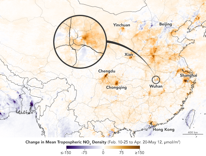 NASA Reveals Rebound in NO2 Density in China, PM2.5 Returns Too